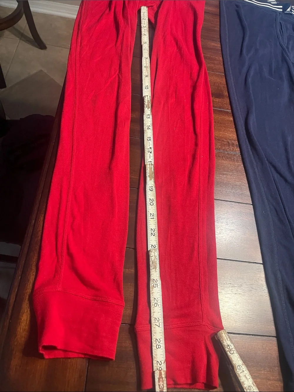 Item 82…2 pair Nautica Men's thin Thermal Leggings in Red and Navy his and his